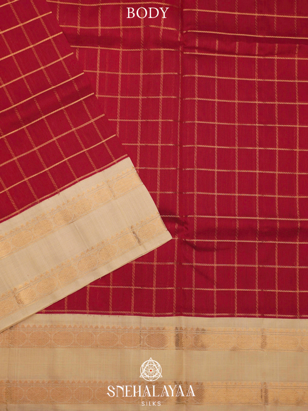 Red Kanchi Silk Cotton Saree