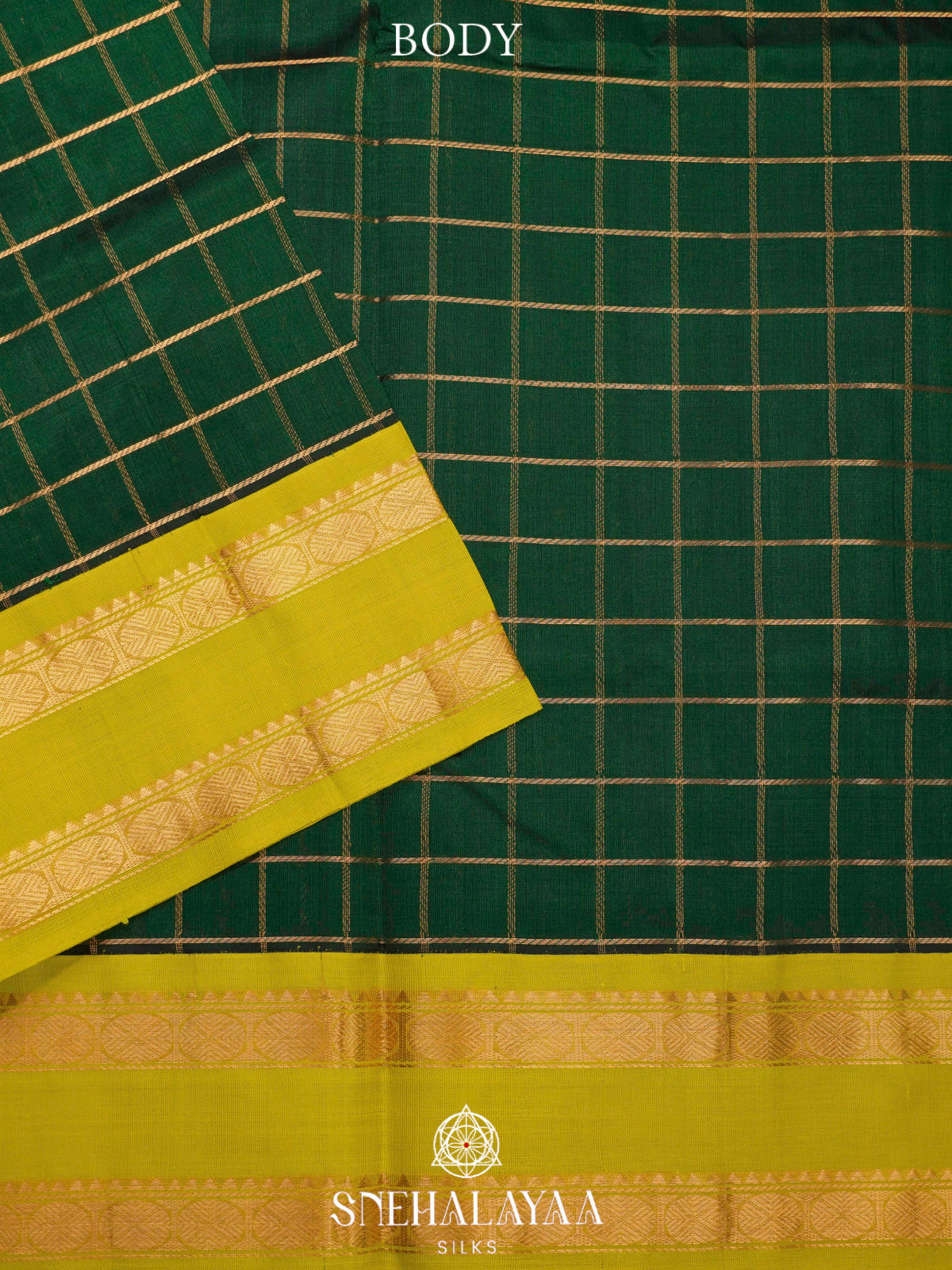Emerald Green Kanchi Silk Cotton Saree