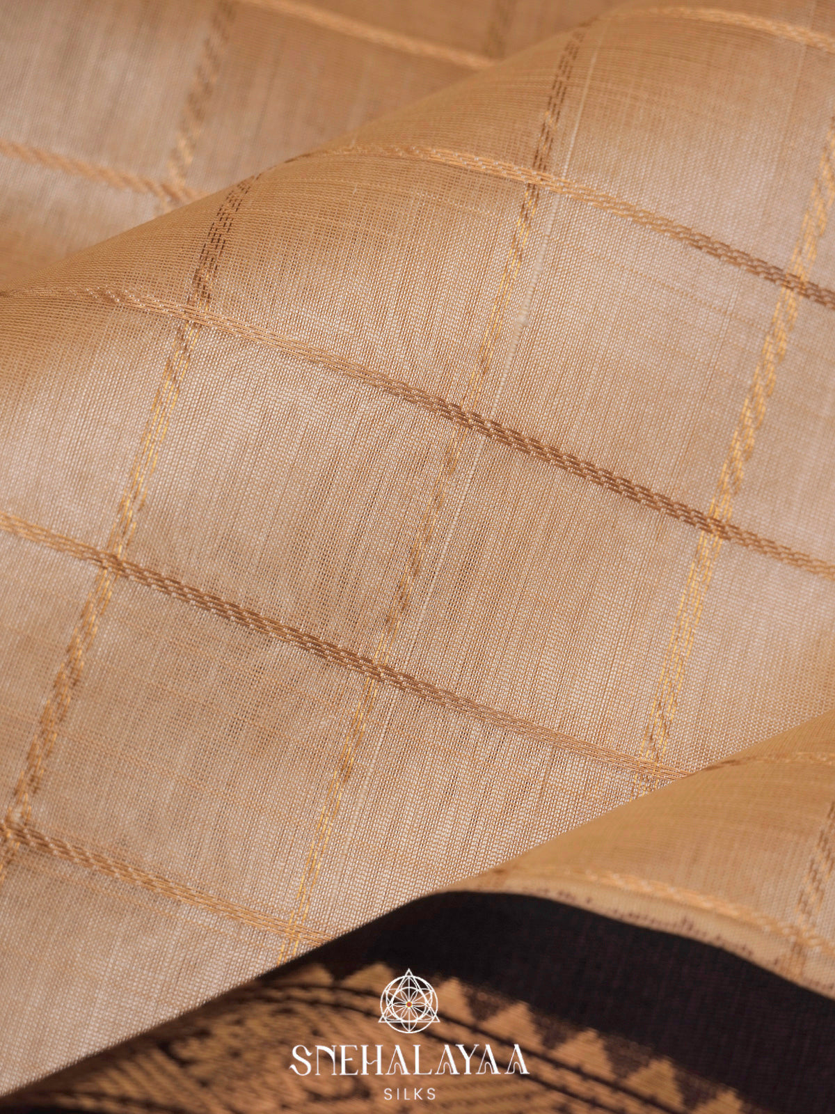 Cream Kanchi Silk Cotton Saree
