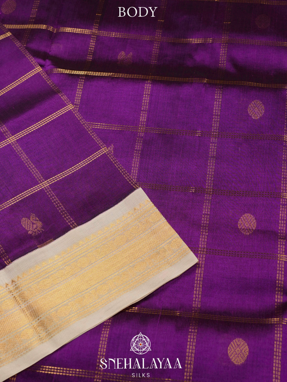 Purple Kanchi Silk Cotton Saree