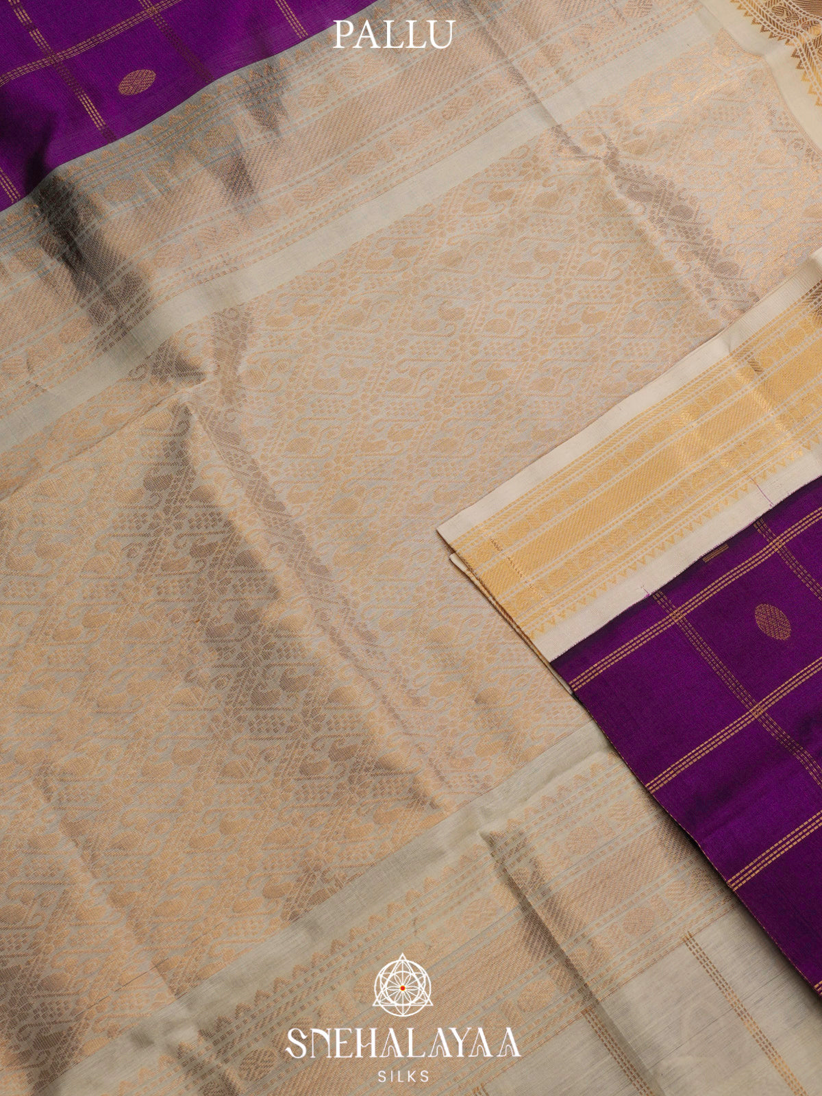 Purple Kanchi Silk Cotton Saree