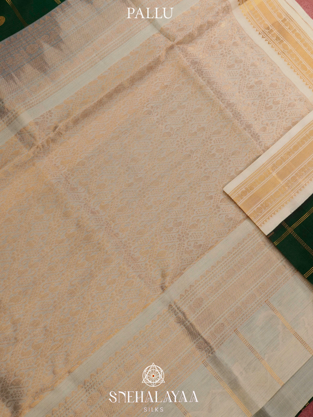 Forest Green Kanchi Silk Cotton Saree