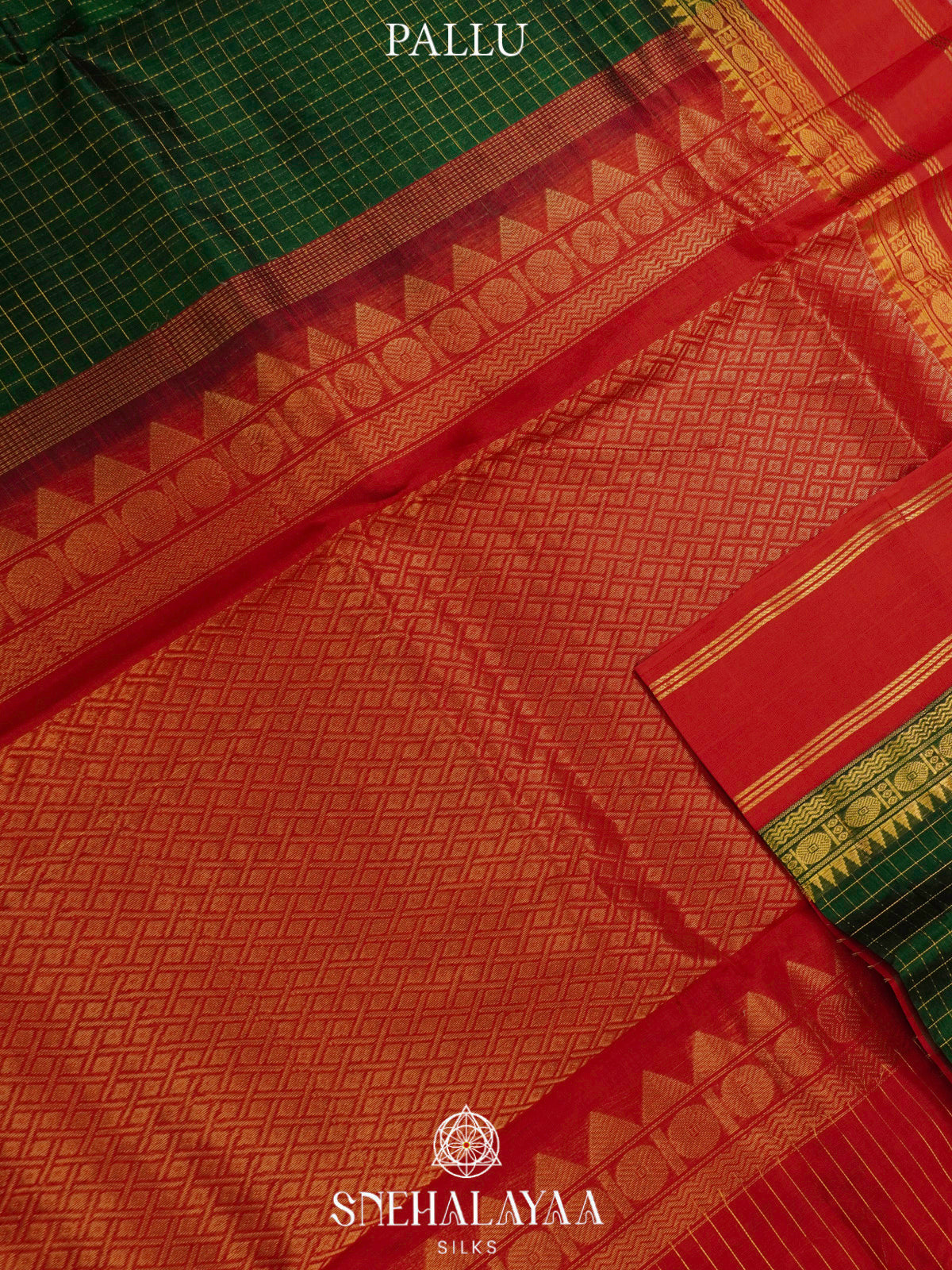 Forest Green Kanchi Silk Cotton Saree