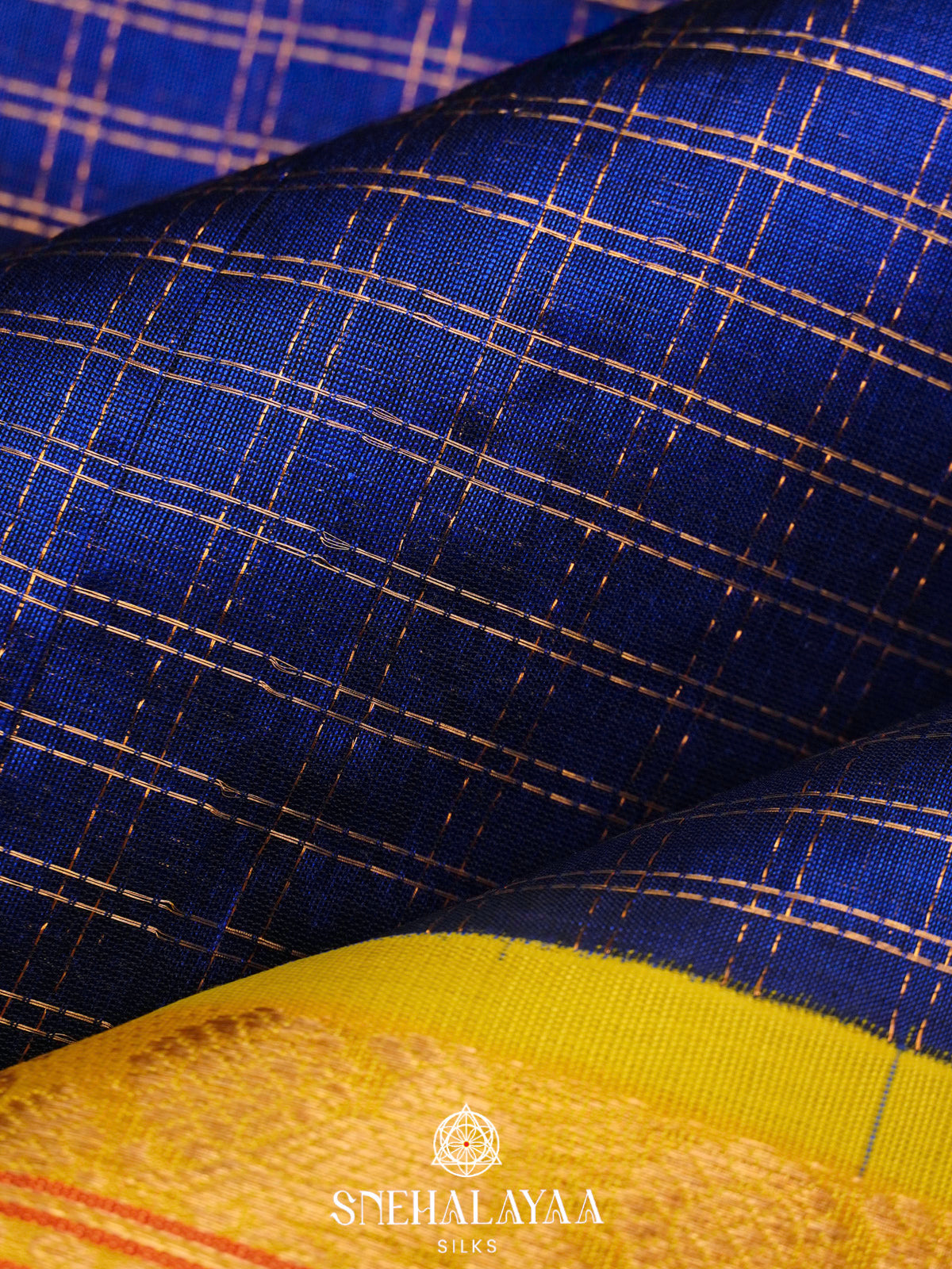 Ink Blue Kanchi Silk Cotton Saree
