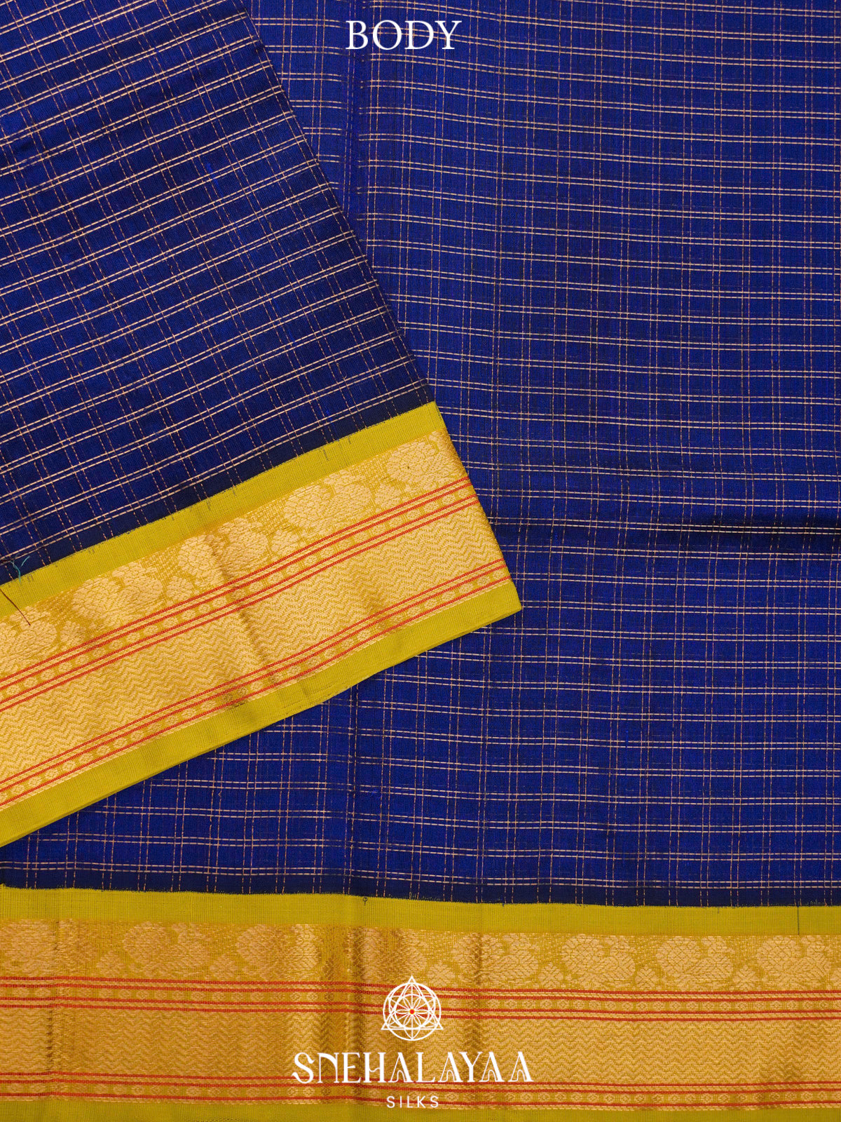 Ink Blue Kanchi Silk Cotton Saree
