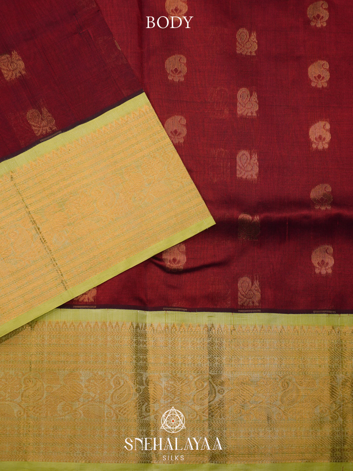 Maroon Kanchi Silk Cotton Saree