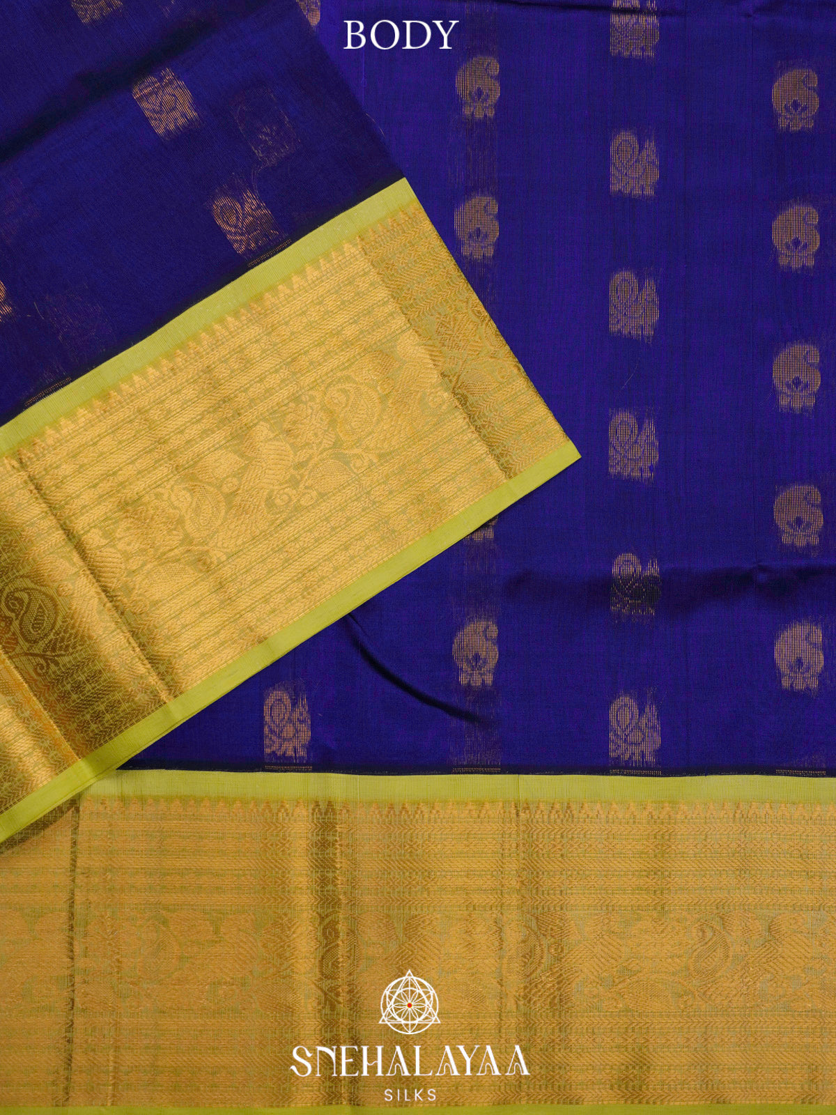 Royal Blue Kanchi Silk Cotton Saree