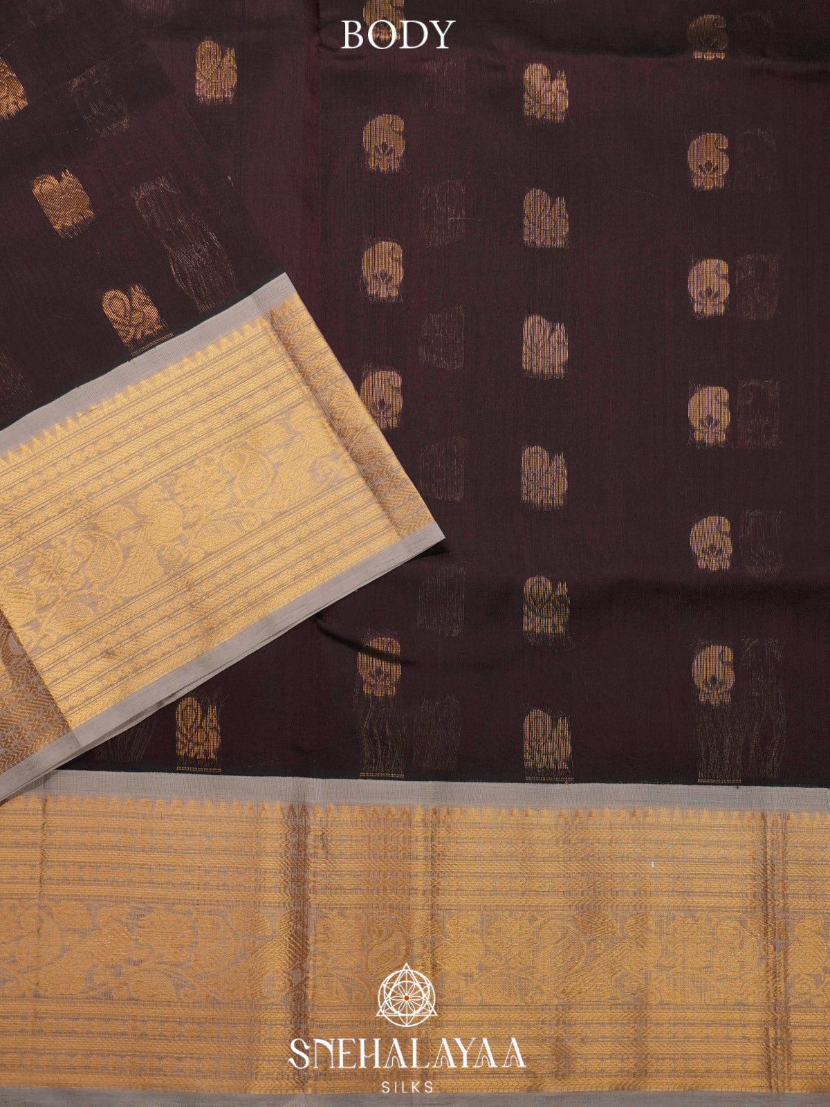 Coffee Brown Kanchi Silk Cotton Saree