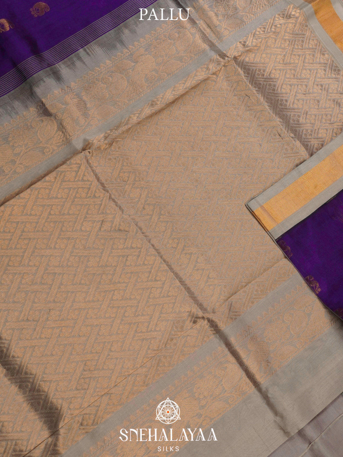 Purple Kanchi Silk Cotton Saree