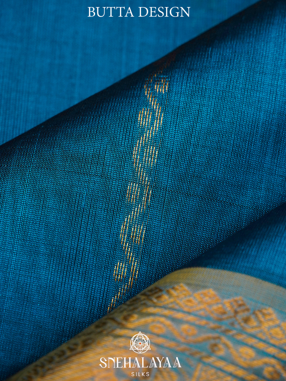 Peacock Blue Kanchi Silk Cotton Saree