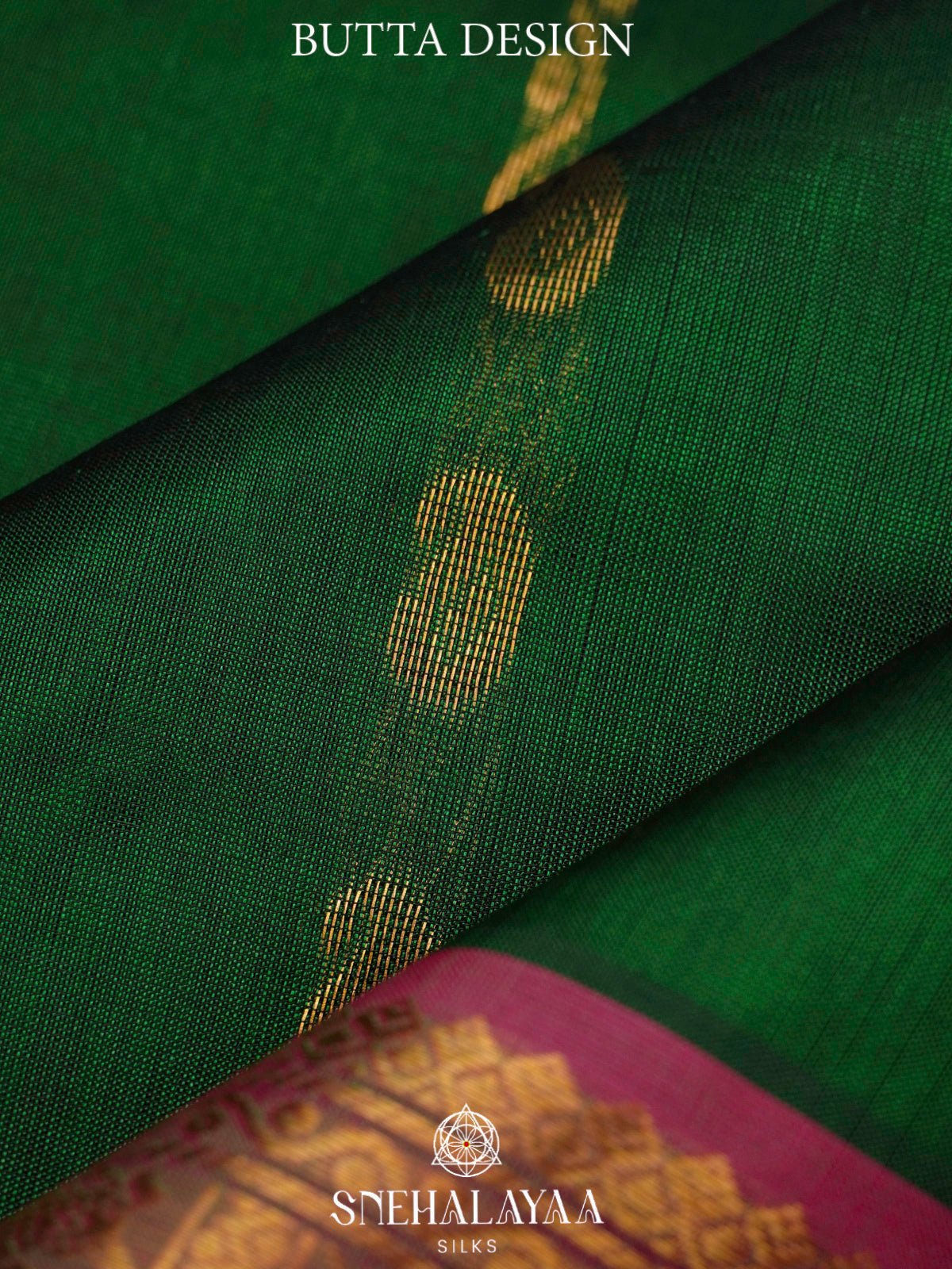 Forest Green Kanchi Silk Cotton Saree