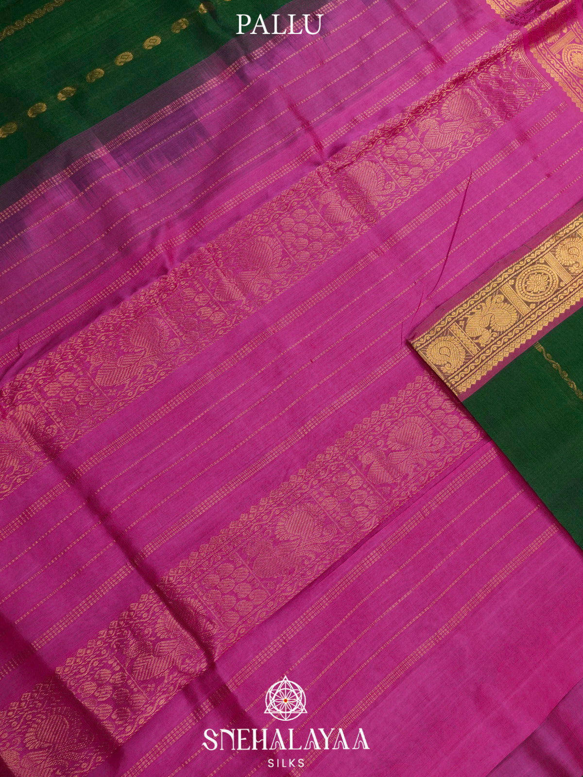 Forest Green Kanchi Silk Cotton Saree