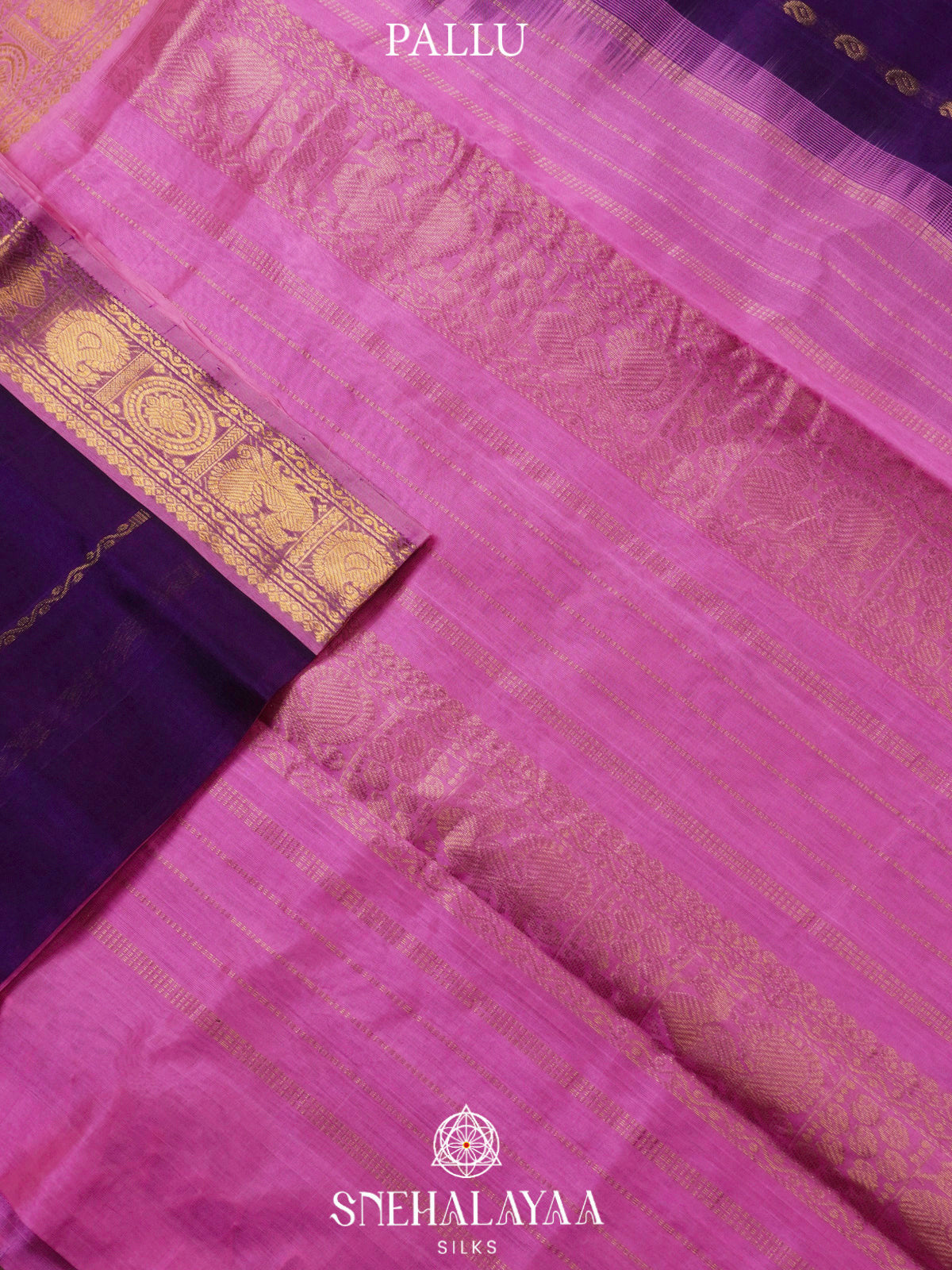 Purple Kanchi Silk Cotton Saree