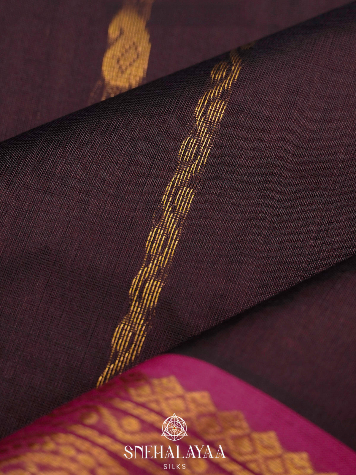 Coffee Brown Kanchi Silk Cotton Saree