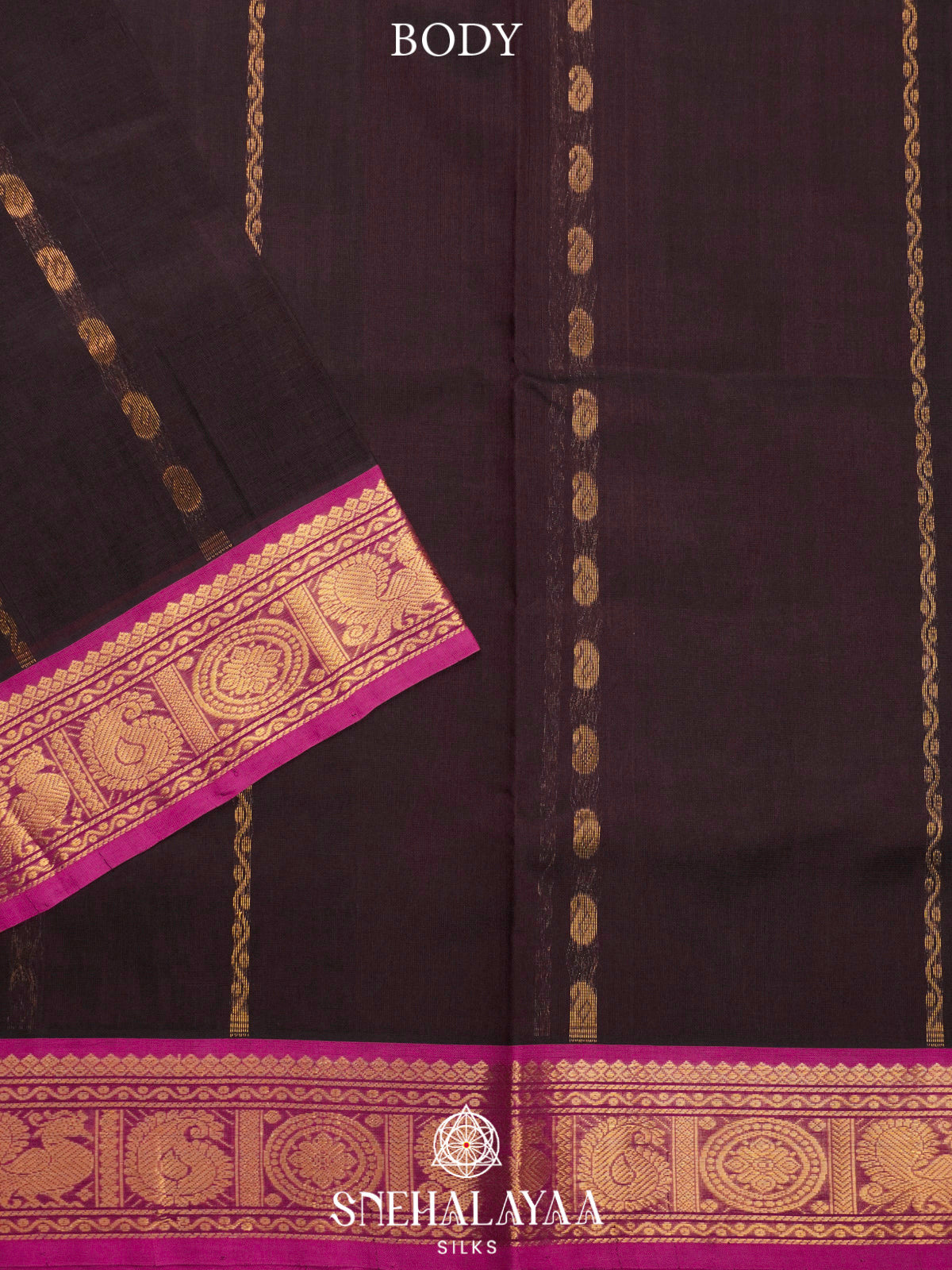 Coffee Brown Kanchi Silk Cotton Saree