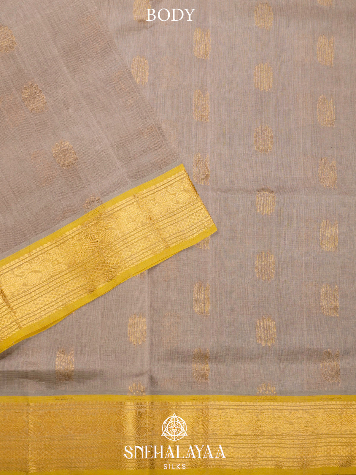 Beige Kanchi Silk Cotton Saree