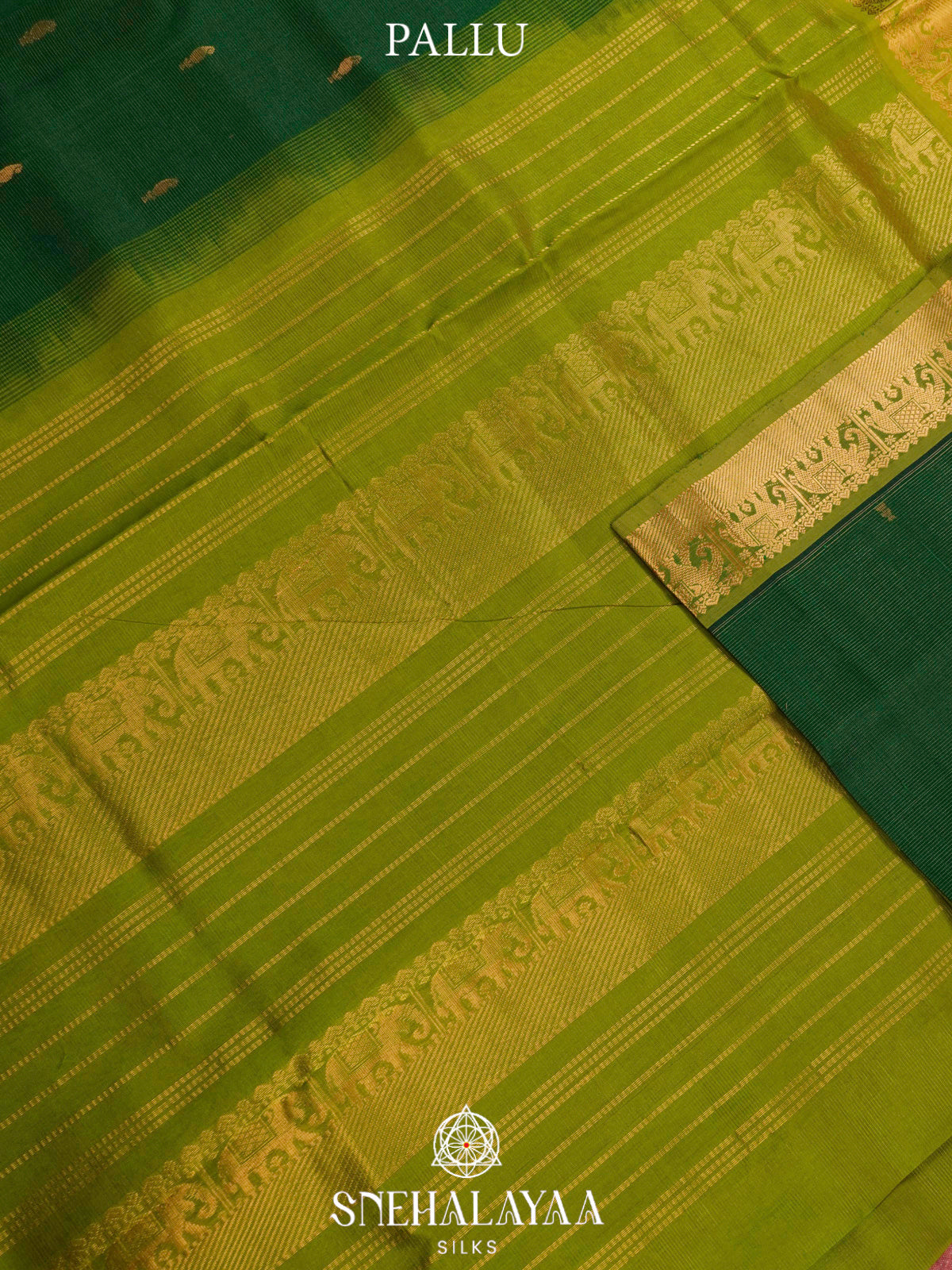 Emerald Green Kanchi Silk Cotton Saree