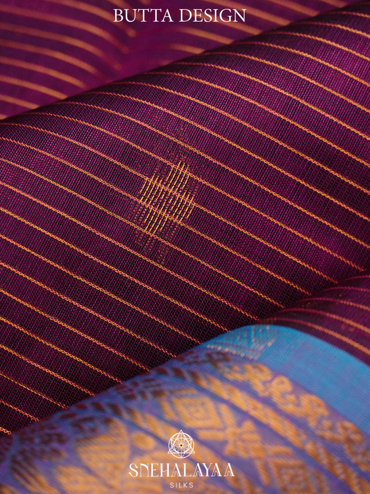 Wine Kanchi Silk Cotton Saree