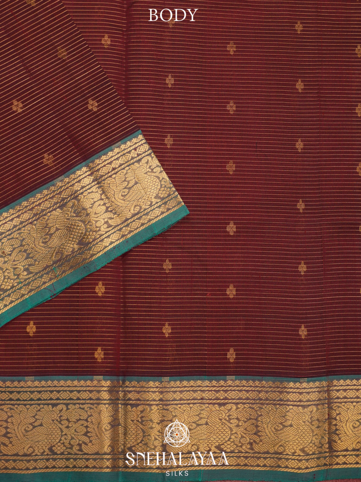 Brown Kanchi Silk Cotton Saree
