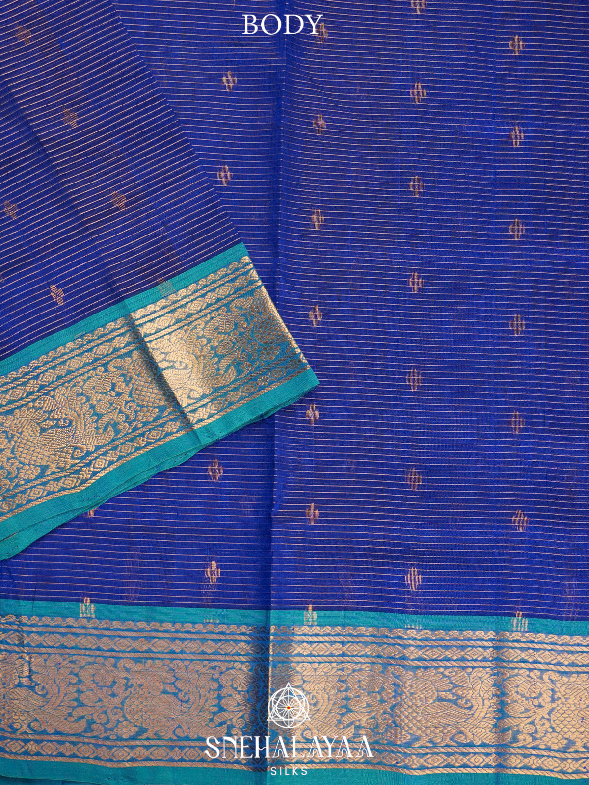 Navy Blue Kanchi Silk Cotton Saree