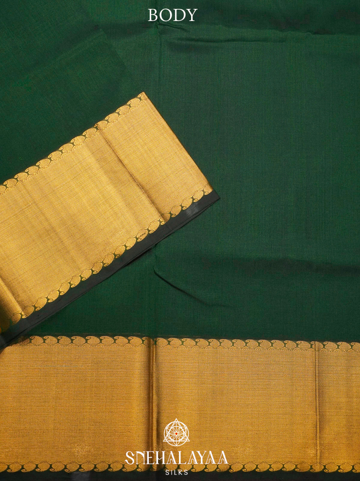 Forest Green Kanchi Silk Cotton Saree