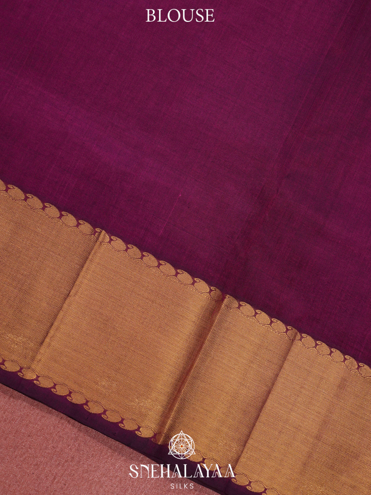 Wine Kanchi Silk Cotton Saree