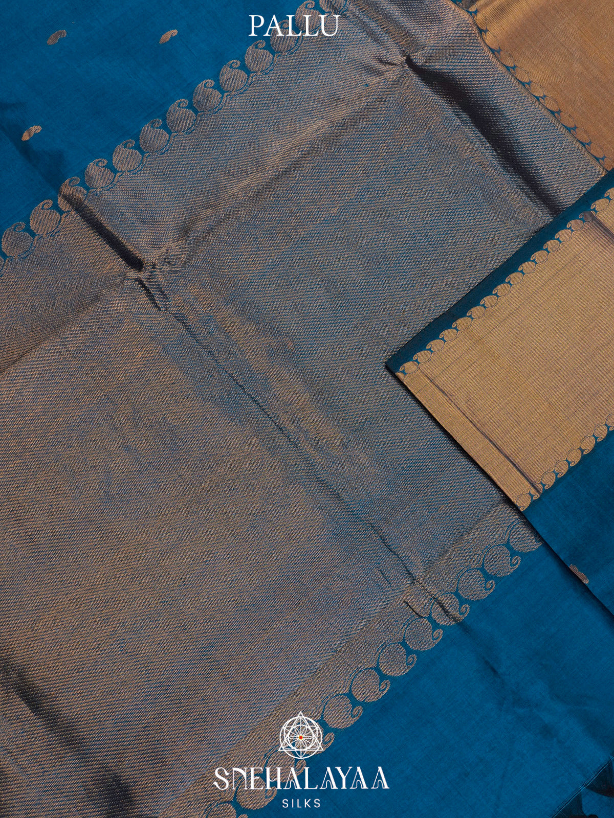 Peacock Blue Kanchi Silk Cotton Saree