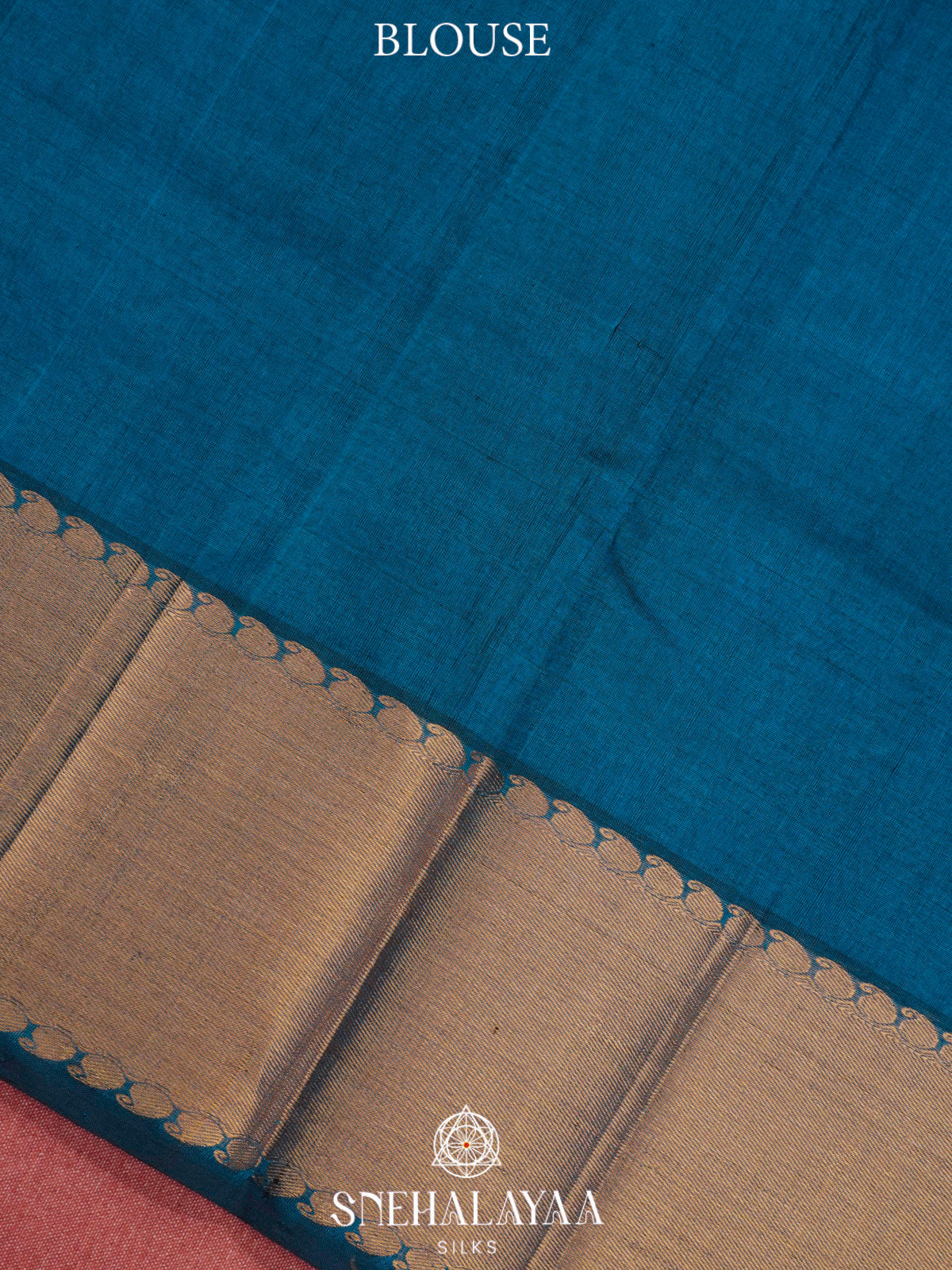 Peacock Blue Kanchi Silk Cotton Saree