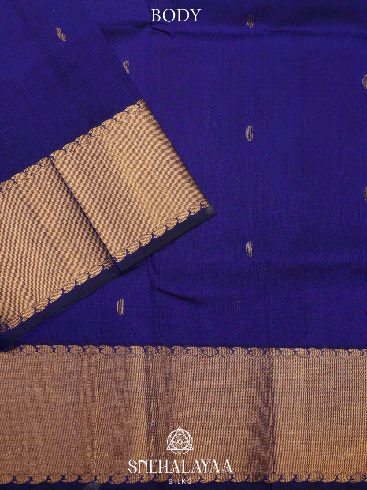 Ink Blue Kanchi Silk Cotton Saree