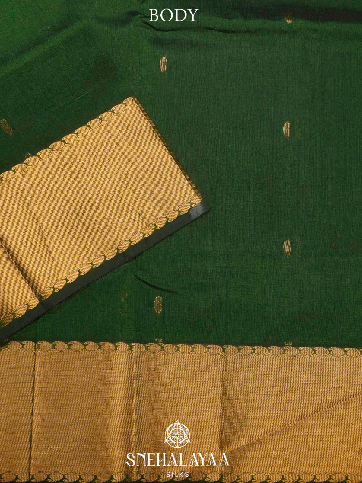 Emerald Green Kanchi Silk Cotton Saree