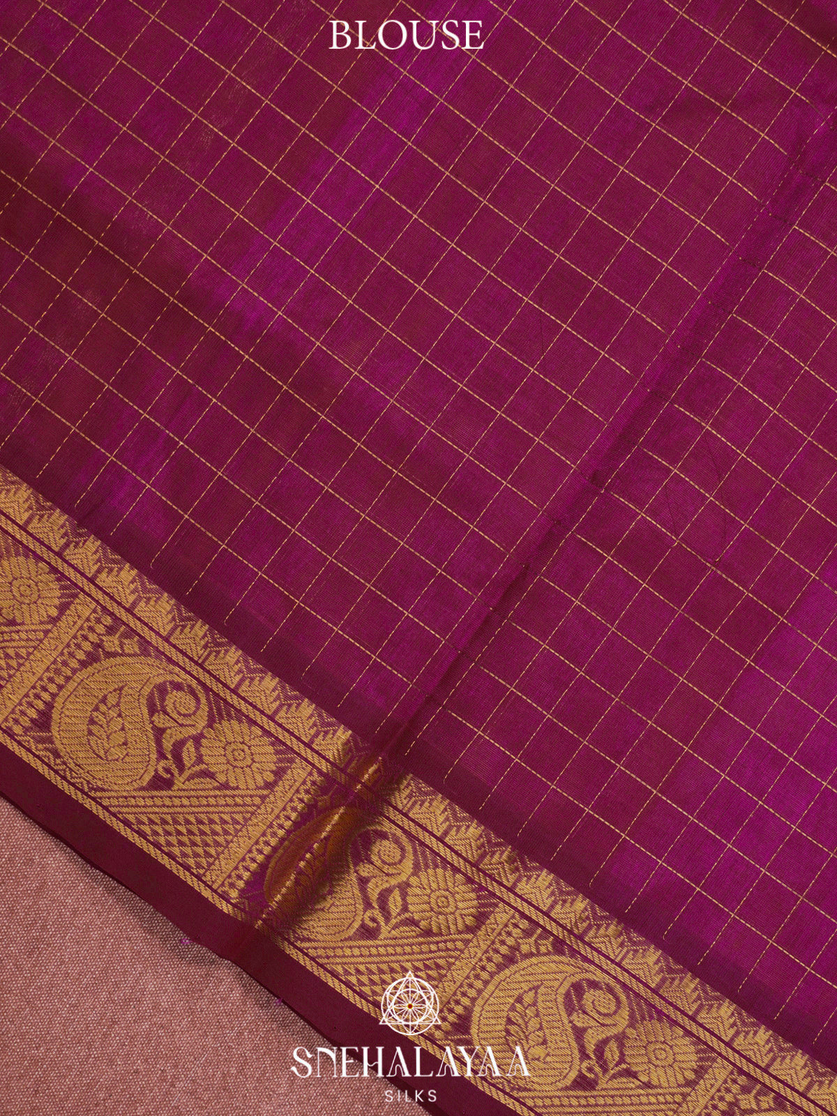 Rust Orange Kanchi Silk Cotton Saree with 1000 Buttas