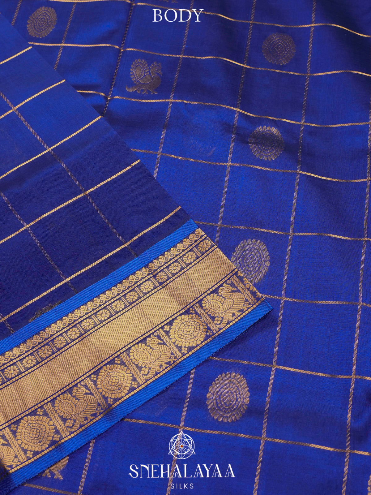 Ink Blue Kanchi Silk Cotton Saree