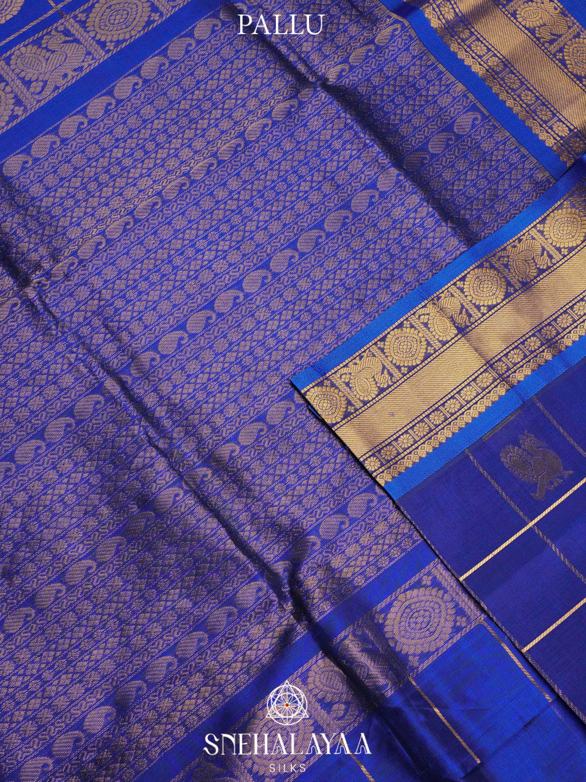 Ink Blue Kanchi Silk Cotton Saree