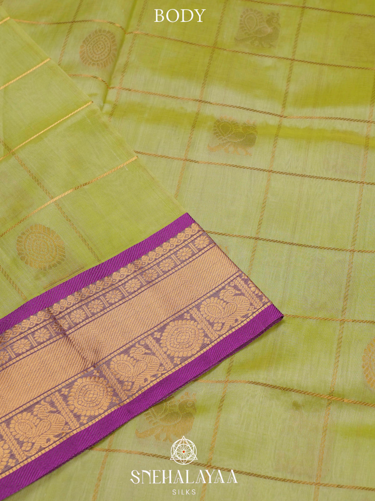 Pista Green Kanchi Silk Cotton Saree