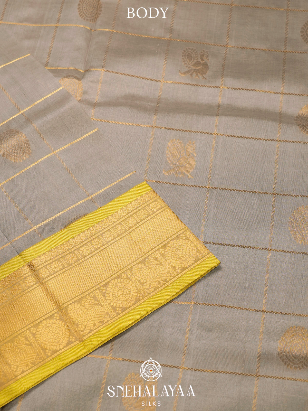 Beige Kanchi Silk Cotton Saree