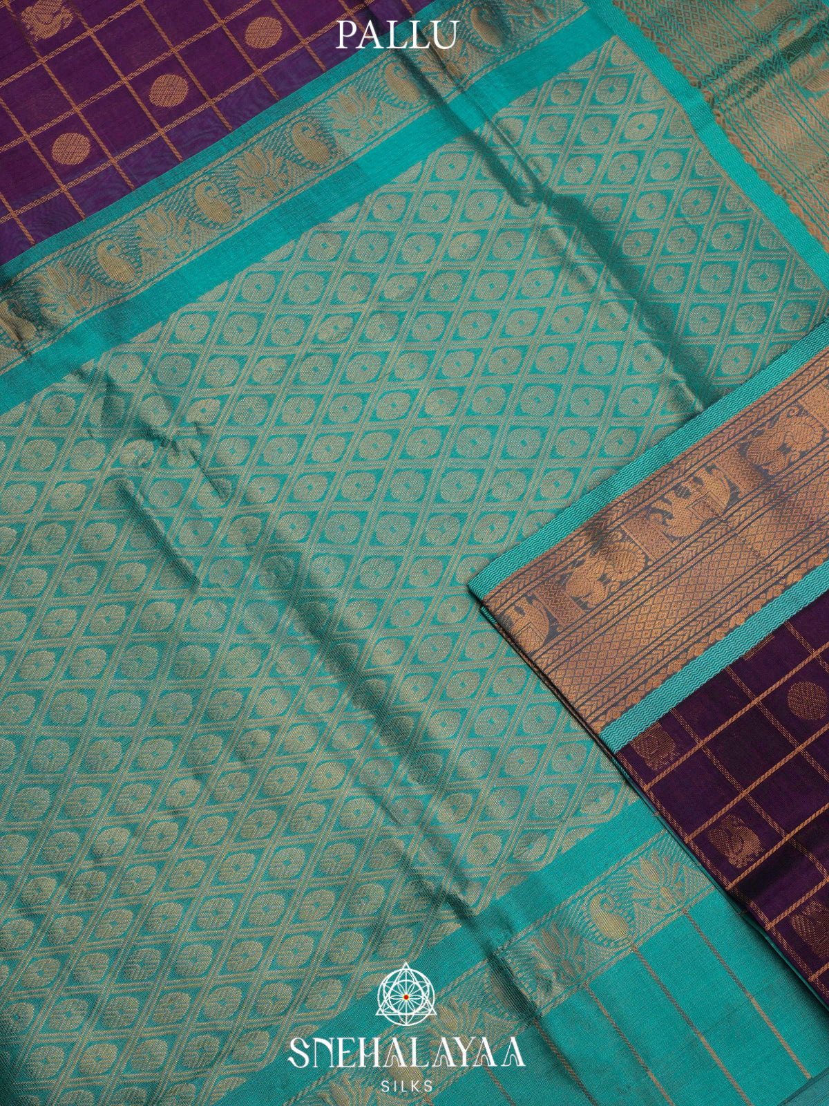 Wine Kanchi Silk Cotton Saree