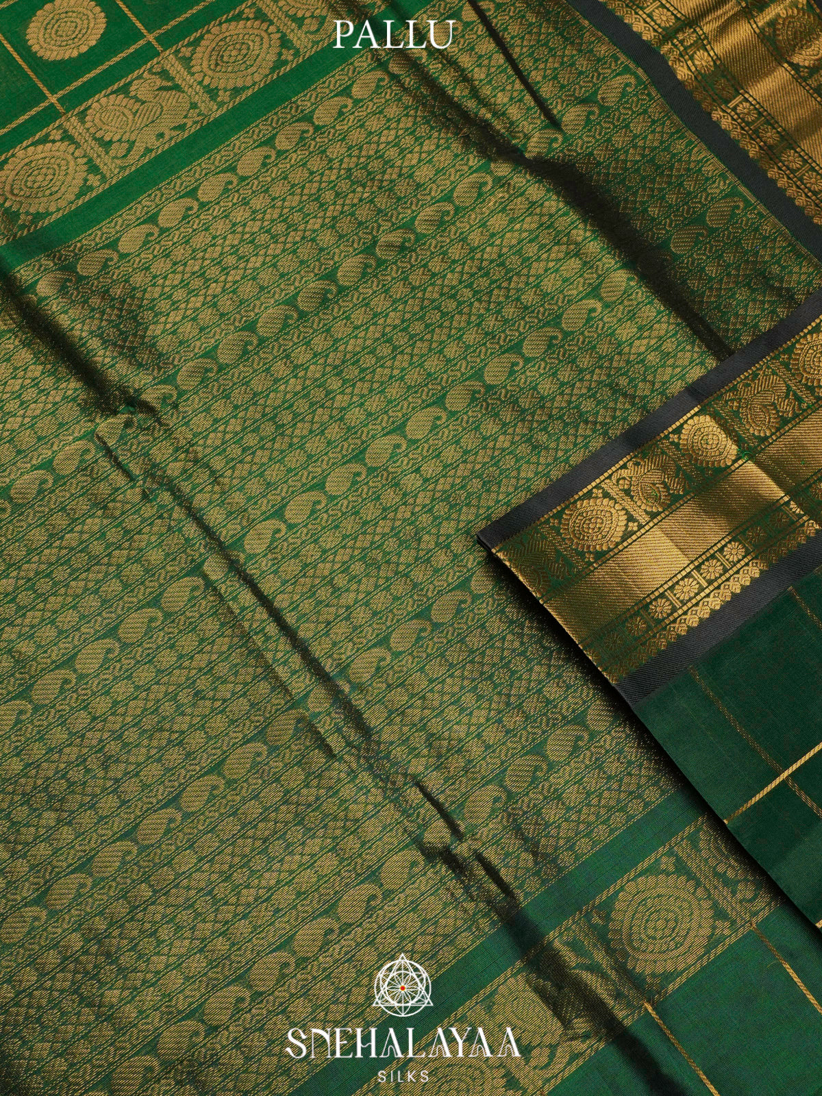 Emerald Green Kanchi Silk Cotton Saree