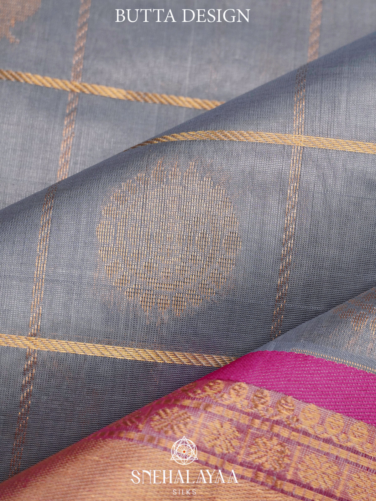 Grey Kanchi Silk Cotton Saree