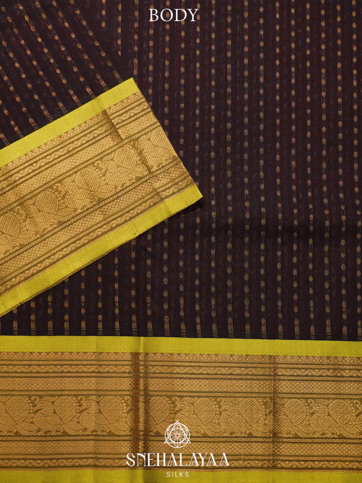 Coffee Brown Kanchi Silk Cotton Saree