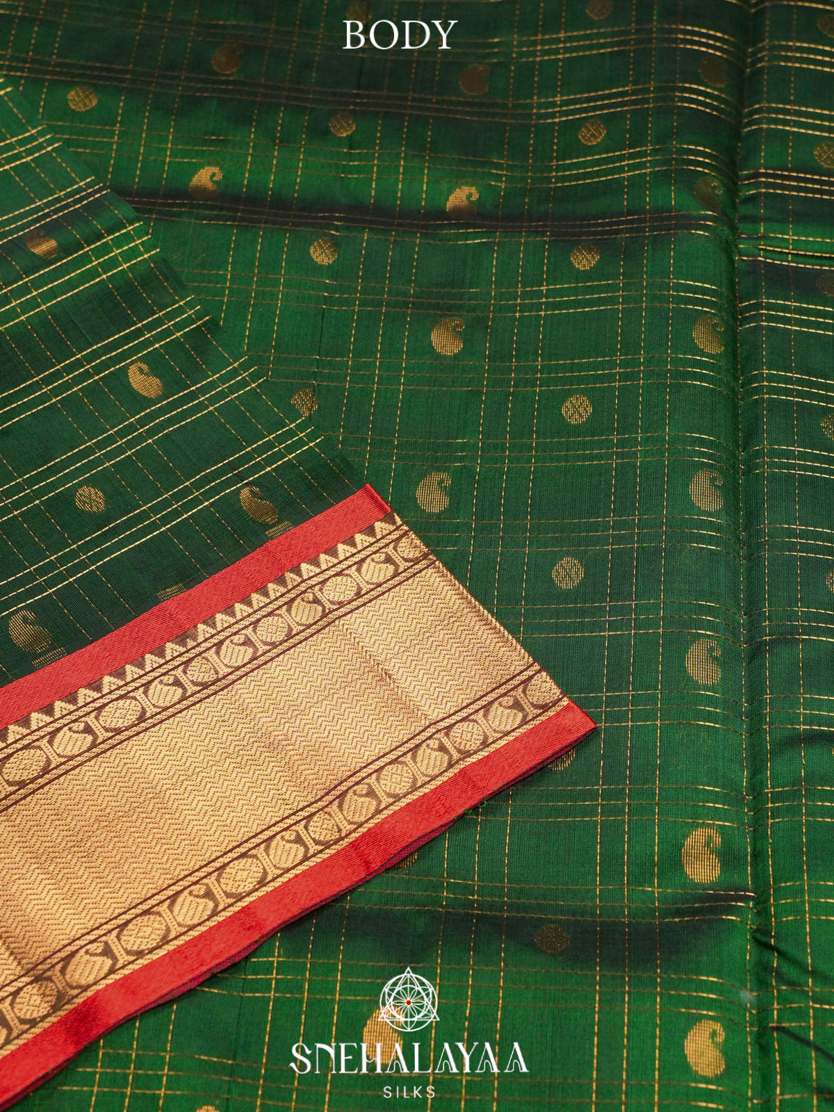Emerald Green Kanchi Silk Cotton Saree