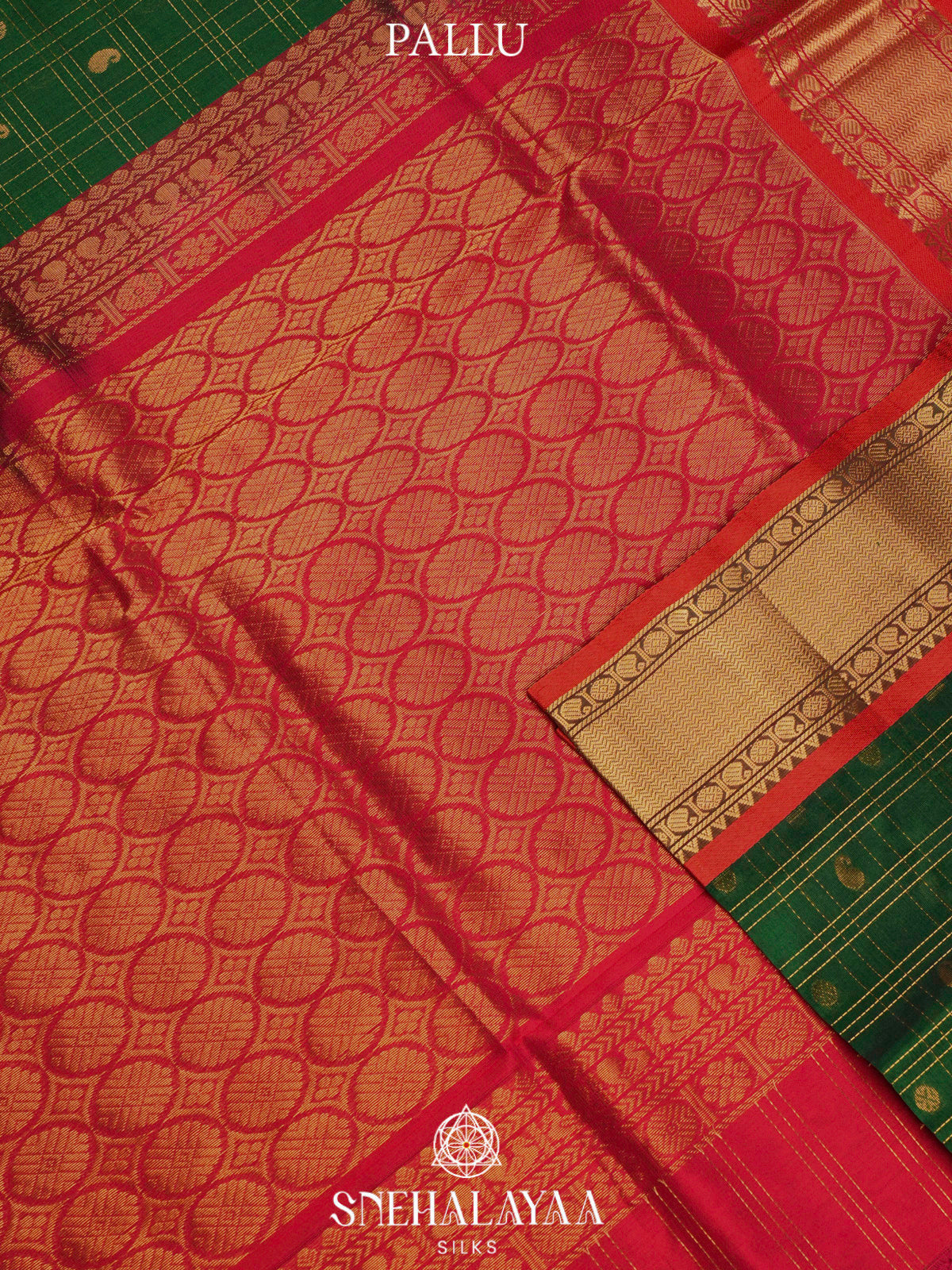 Emerald Green Kanchi Silk Cotton Saree