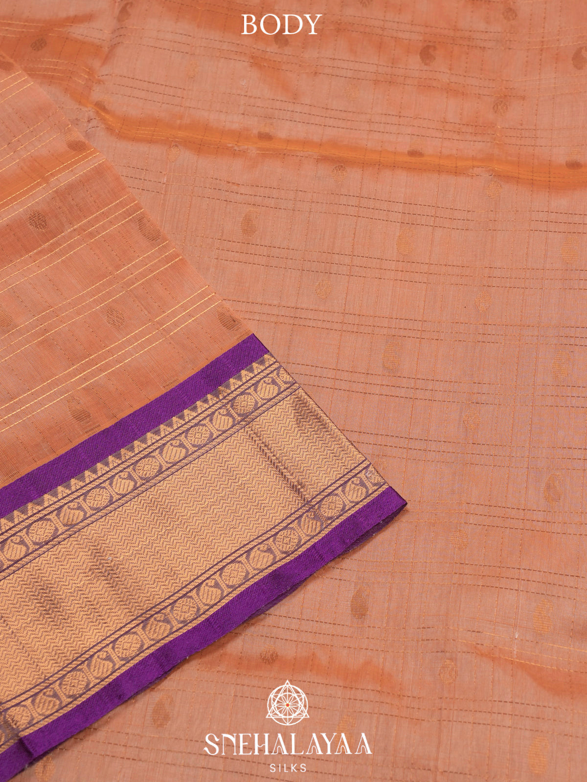Peach Kanchi Silk Cotton Saree