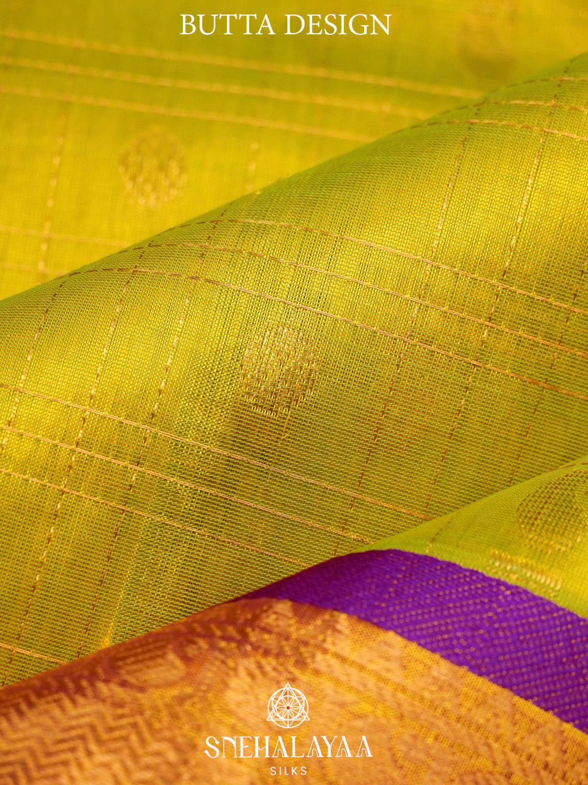 Lime Green Kanchi Silk Cotton Saree