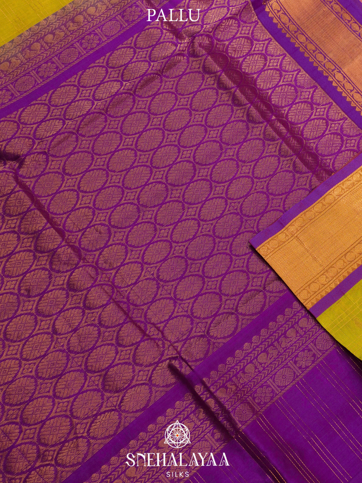 Lime Green Kanchi Silk Cotton Saree