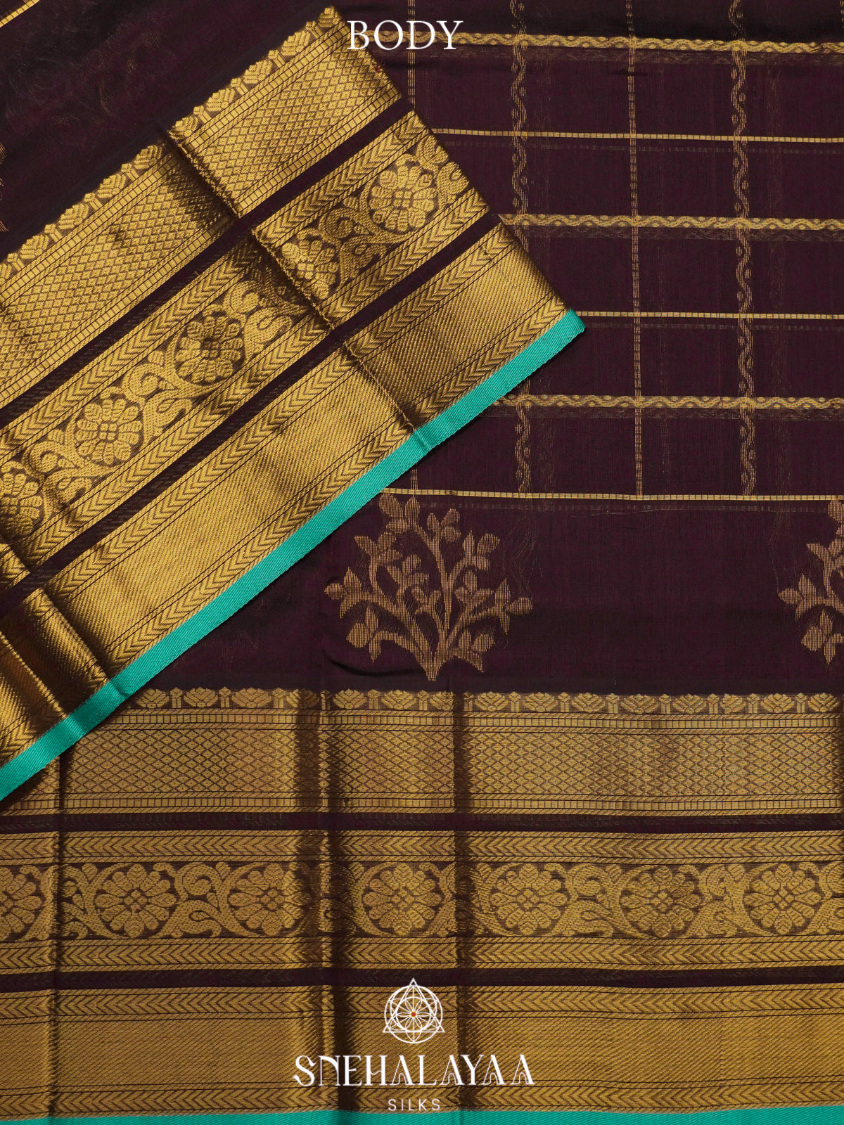 Coffee Brown Kanchi Silk Cotton Saree