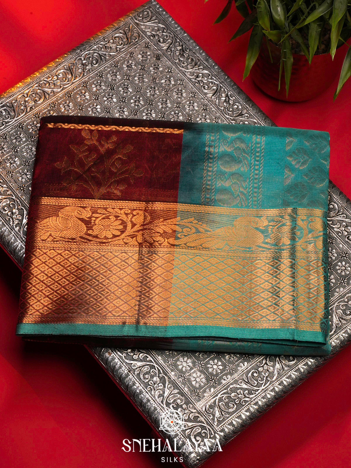 Maroon Kanchi Silk Cotton Saree