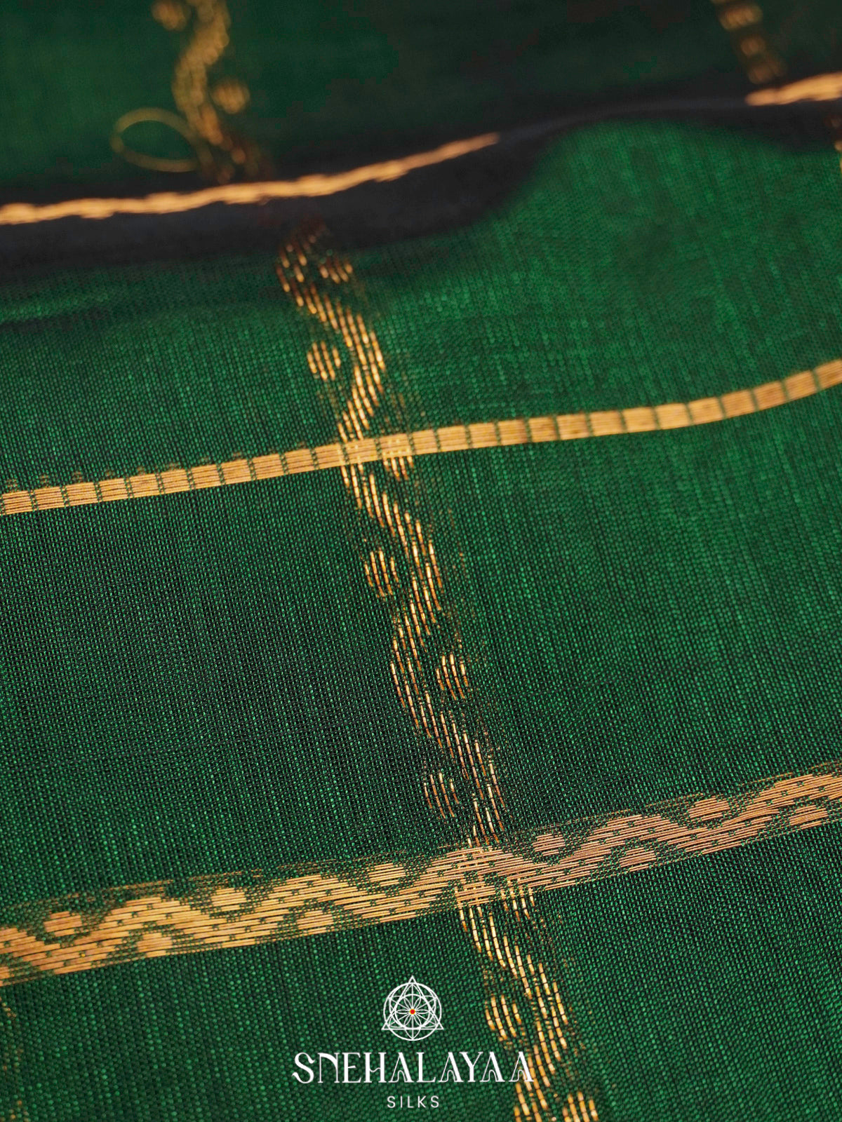 Forest Green Kanchi Silk Cotton Saree