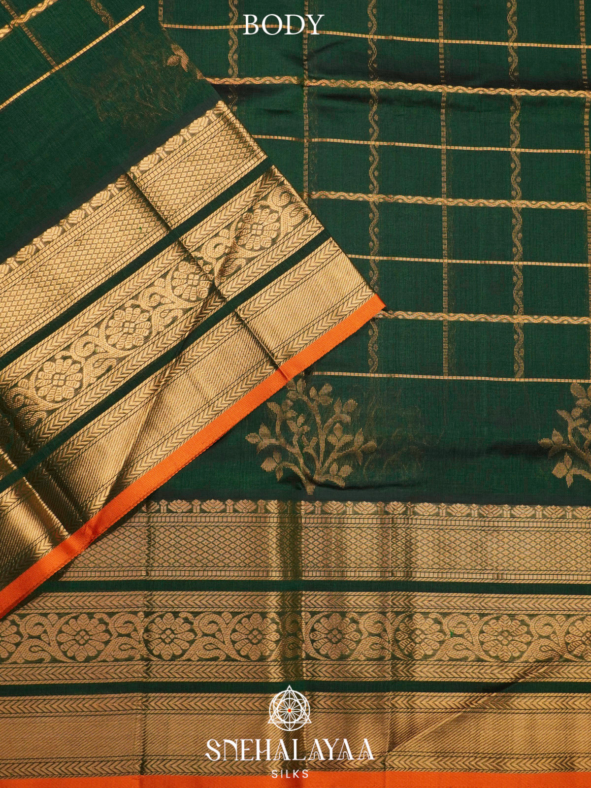 Forest Green Kanchi Silk Cotton Saree