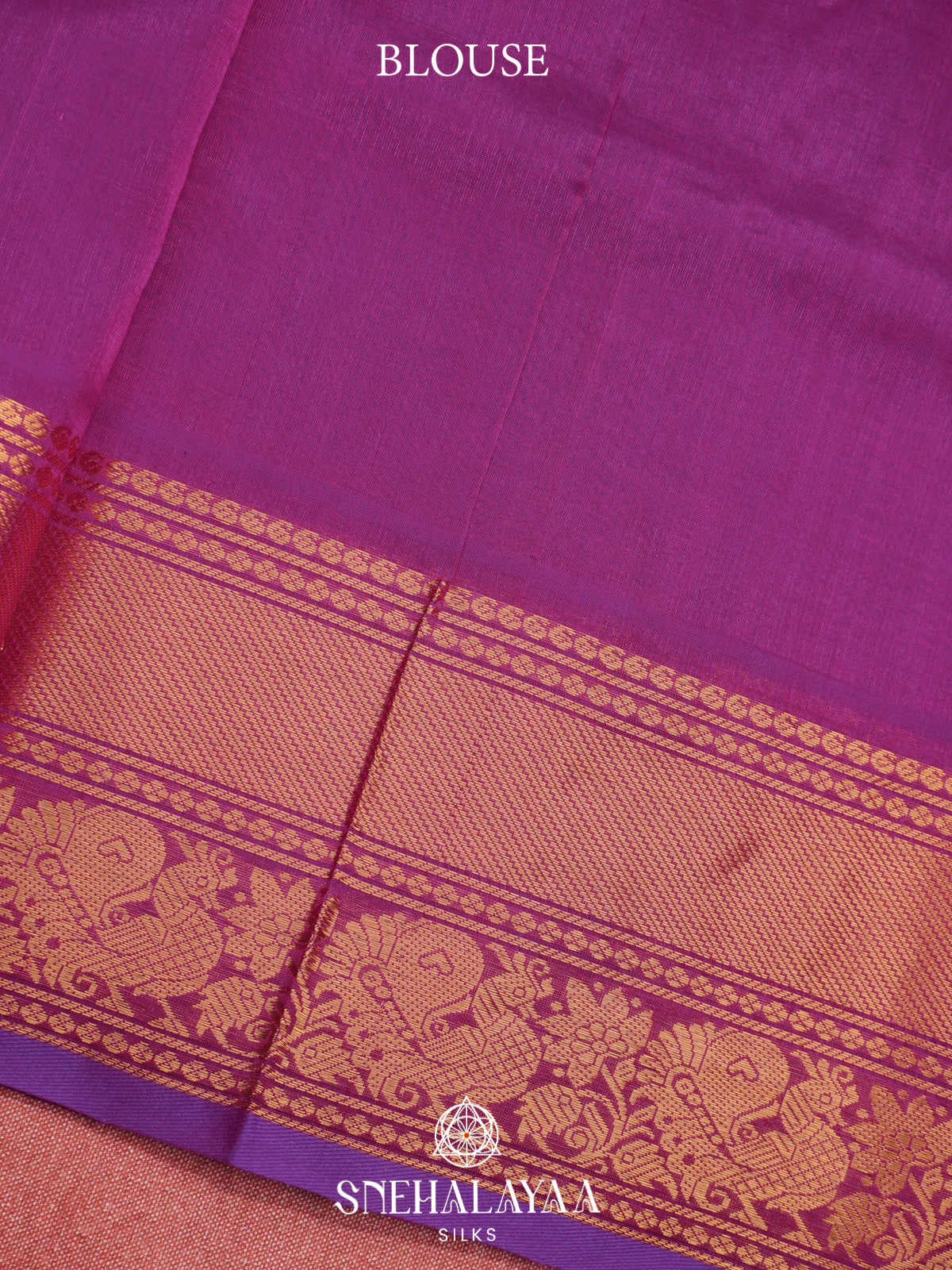 Turquoise Silk Cotton Saree with Purple Zari Border