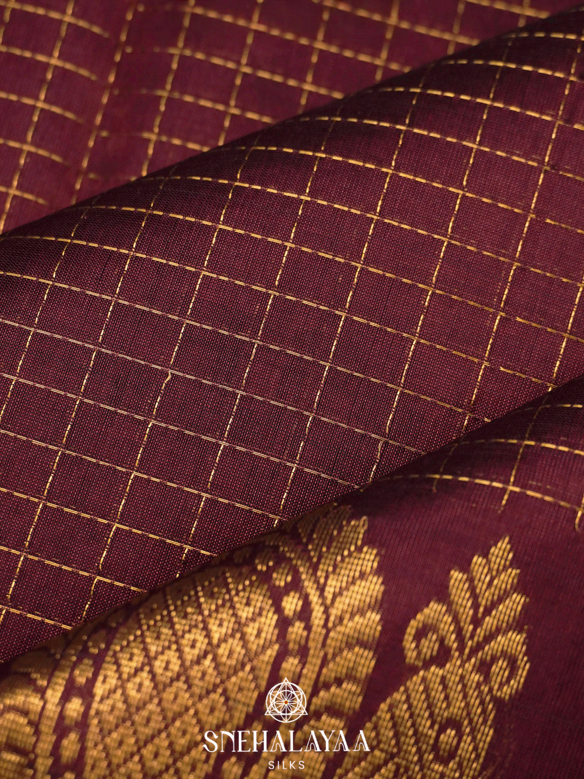 Brown Kanchi Silk Cotton Saree